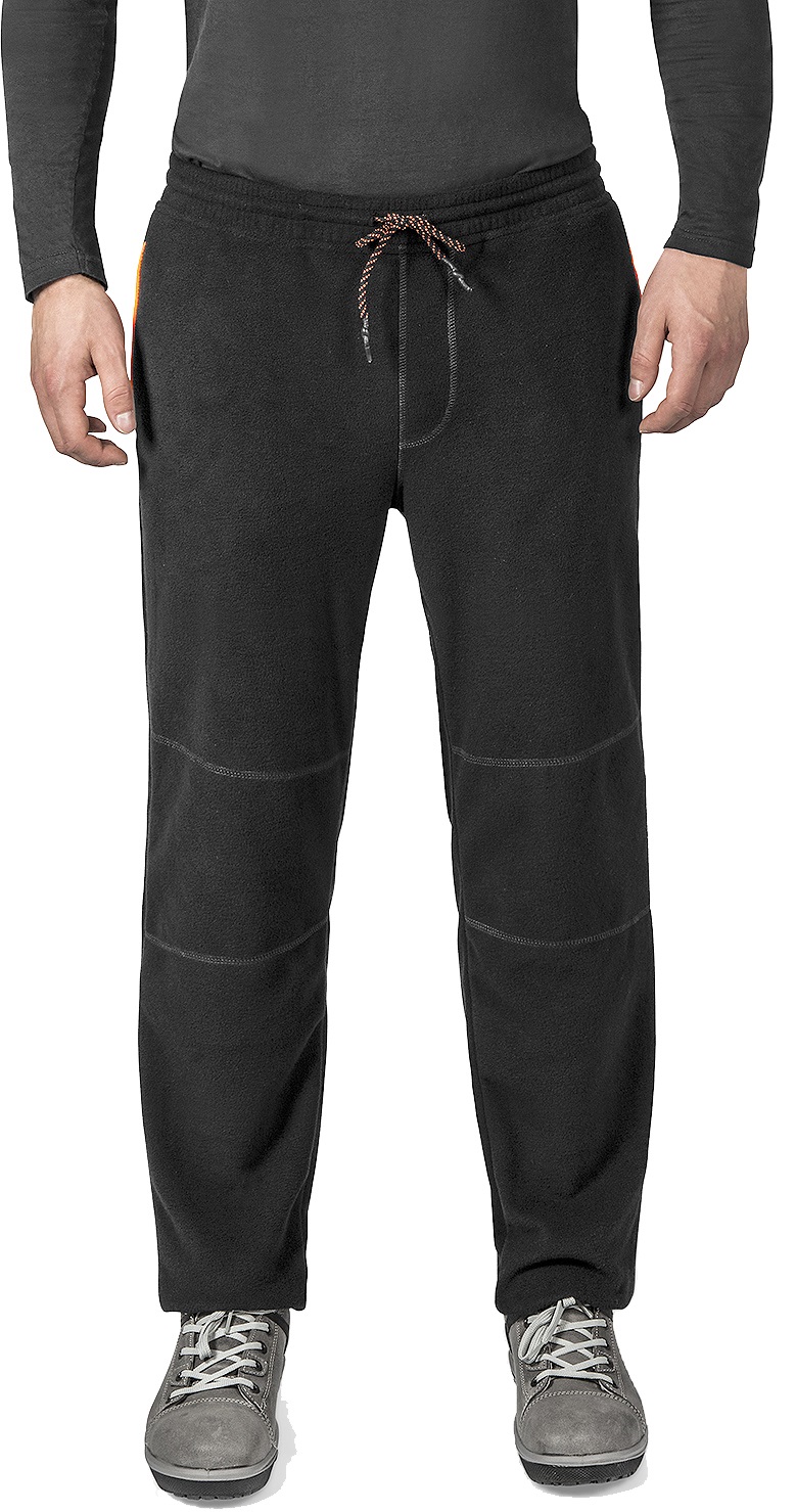 112070 TROUSERS FLEECE POLYESTER, ANTI STATIC BLACK/ORANGE 3XL