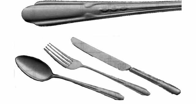 170124 STEAK KNIFE 18-CHROME, STAINLESS ENGRAVED HANDLE