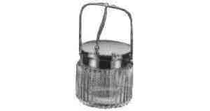 171101 SUGAR BOWL GLASS W/STAINLESS STEEL COVER 80X135MM