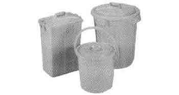 174163 GARBAGE CAN PLASTIC W/COVER LARGE ROUND 90LTR