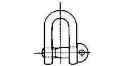 230164 SHACKLE STRAIGHT EYE BOLT, UNGALV JIS-SC 32MM SWL 6.2TON