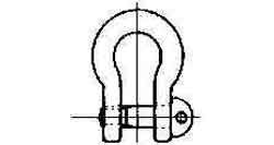 231462 SHAKLE BOW EYE BOLT GALV, JIS-BC 28MM SWL 4.8TON