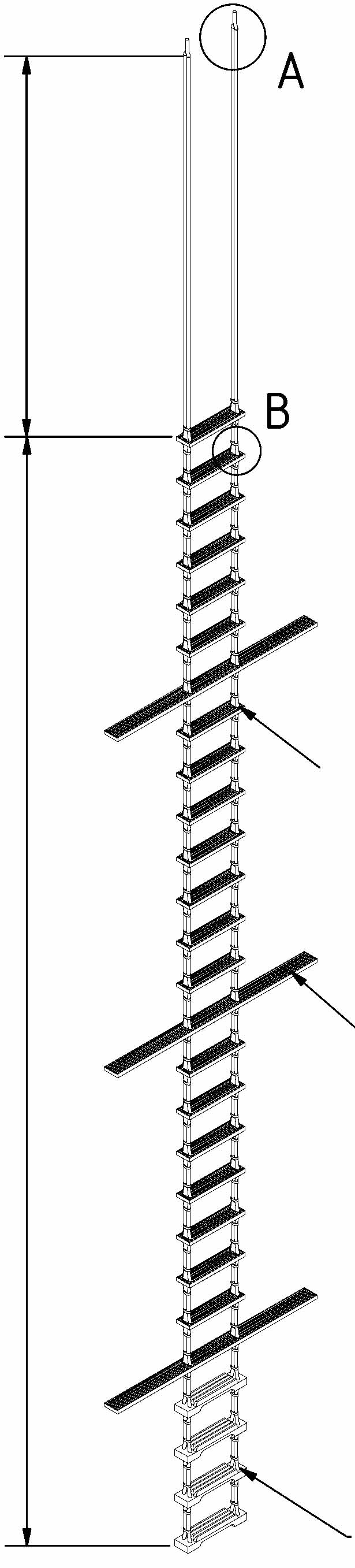 232030 LADDR PILOT MED/USCG APPROVED, NORMALISATION STEP 3MTR