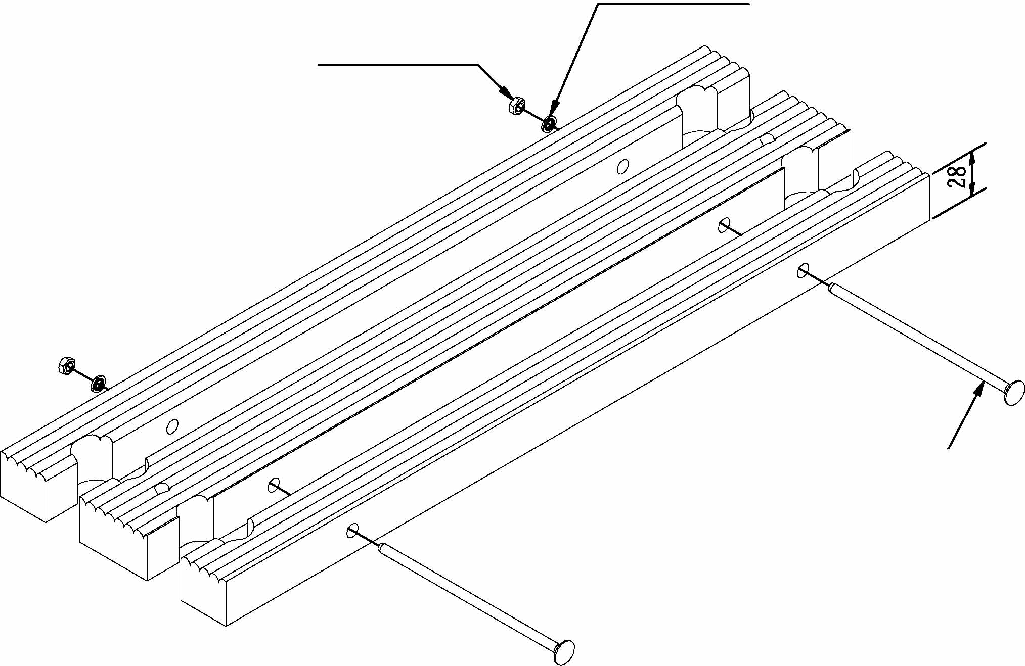 232038 STEP WOOD REPAIR FOR MED/USCG, PILOT LADDER 525X115X63MM