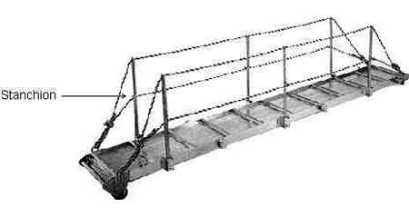 232072 HANDRAIL STANCHION&SOCKET FOR, STEEL WHARF LADDER WITH DETAIL