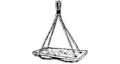 232121 BOATSWAIN'S CHAIR WITH ROPE, 25X160X620MM