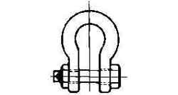 233947 SHACKLE BOW HEX HEAD BOLT, GALV JIS-M-BB 80MM SWL 40TON