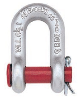 234156 SHACKLE STRAIGHT FORGED CROSBY, ROUND PIN S-215 BLACK 1-1/4