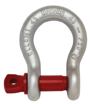 234164 SHACKLE BOW TYPE FORGED CROSBY, SCREW PIN G-209 GALV 3/8