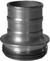 COUPLING HOSE BRASS LFB, 2-1/2" 5-1/5 TPI HOSE END 63MM