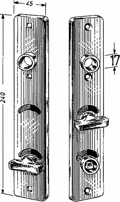 492178 DOOR PLATE SHORT SAINLESS, RED-GRN INDICATOR 6645WCR/1/75