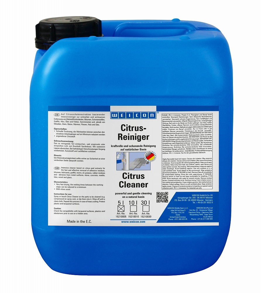 551585 CLEANER & DEGREASER CITRUS, WEICON 5LTR