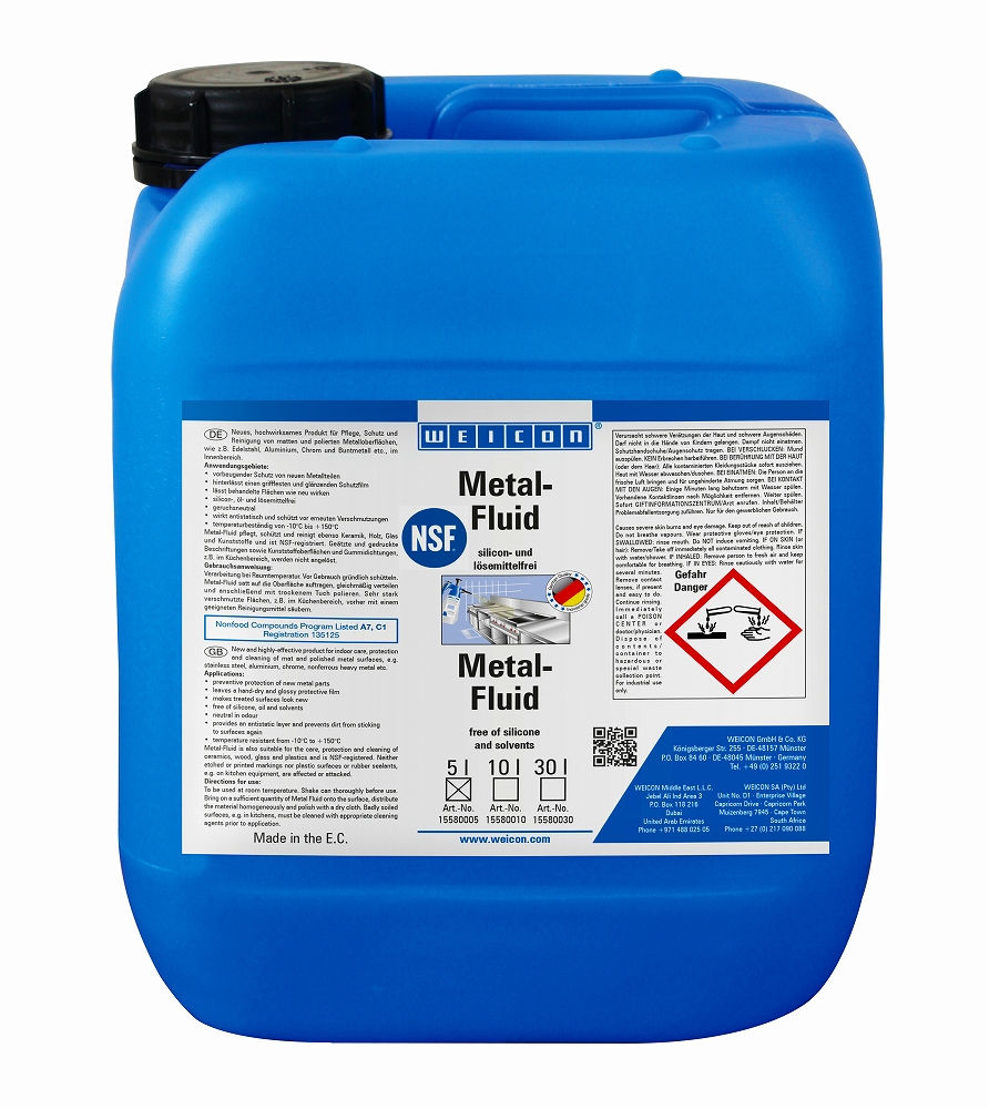 551593 CLEANER METAL-FLUID CLEANING, & PROTECTION WEICON 5LTR