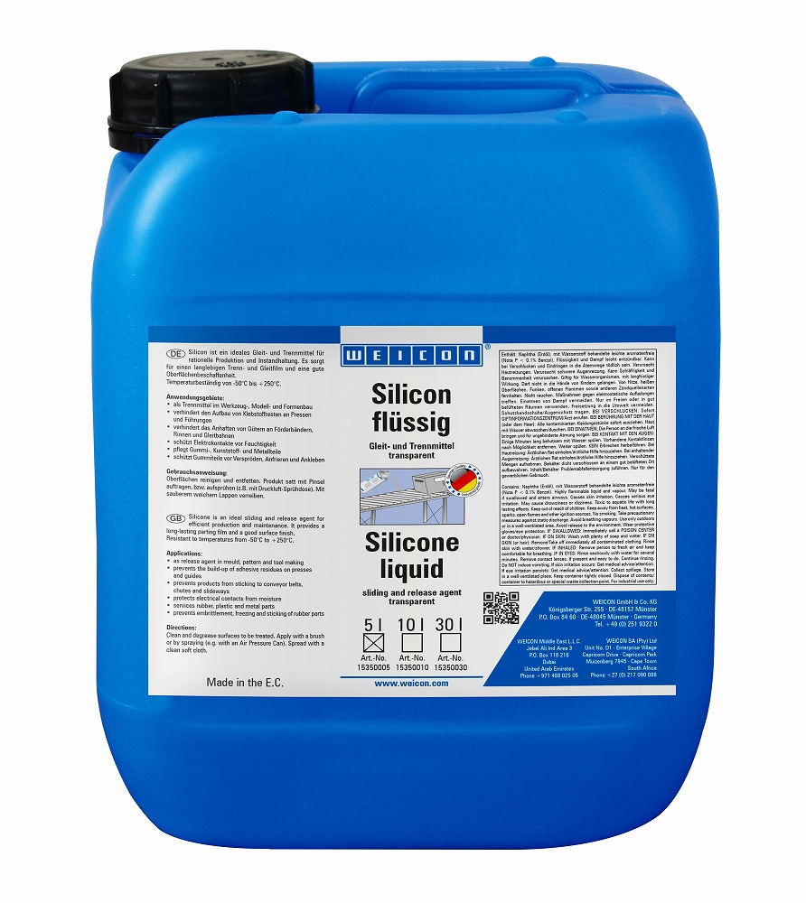 551596 AGENT SILICONE SLIDING AND, RELEASE WEICON 5LTR