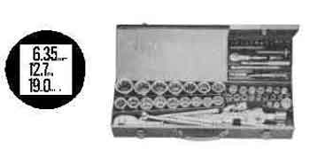 610101 SOCKET WRENCH SET 5-41MM 6.35/, 12.7/19MM/SQ 47SOCKET/18TOOL