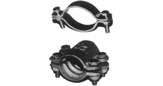613818 HOSE BAND DOUBLE BOLT TYPE, MALLEABLE IRON 65-75MM