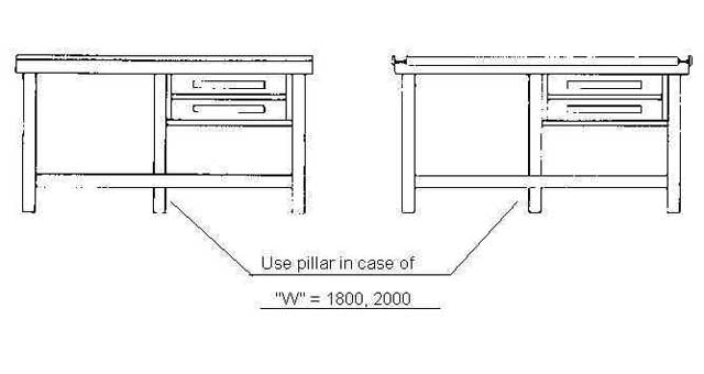 613891 WORK BENCH STEEL-TOP, W1000XD700XH800MM