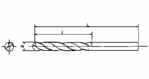 630103 DRILL H.S.S. STRAIGHT SHANK, TWIST 0.5MM