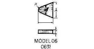 632937 CARBIDE TIP #06-1, 13X13X3MMXR2.5