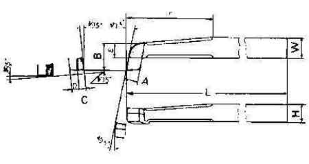 633060 TOOL BIT TIP WELDED HSS, BORING-32 32X32X315MM