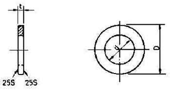 694819 WASHER PLAIN ROUND STEEL, M14.0