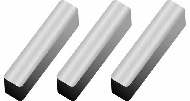 695624 KEY MACHINE DOUBLE SQUARE ENDS, STEEL 45X25X300MM