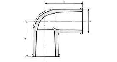 733010 ELBOW PVC 90DEG, FOR WATER SUPPLY SIZE 100