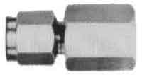 734376 CONNECTOR FEMALE FLARELESS, STAINLESS STEEL 8MMXPF3/8