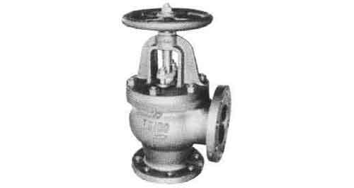 ANGLE VALVE SCREW DOWN CHECK, C-IRON FLANGED F7354 5KG-500MM