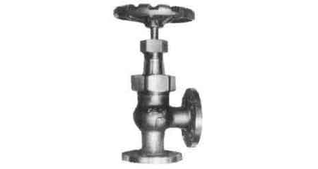 ANGLE VALVE S/D CHECK BRONZE, FL'GED U-BONNET F7412 5KG-25MM