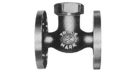 GLOBE VALVE LIFT CHECK BRONZE, FL'GED U-BONNET F7415 5KG-32MM