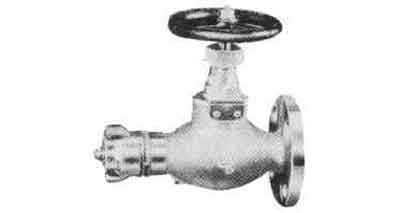 GLOBE HOSE VALVE BRONZE, FLANGE&SCREW F7334 10KG-25MM