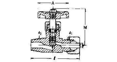 NEEDLE VALVE STRAIGHT BRASS, W/RING NUT&MALE END 14X1/2