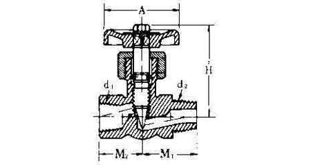 NEEDLE VALVE STRAIGHT BRASS, MALE&FEMALE END 1/2X1/2