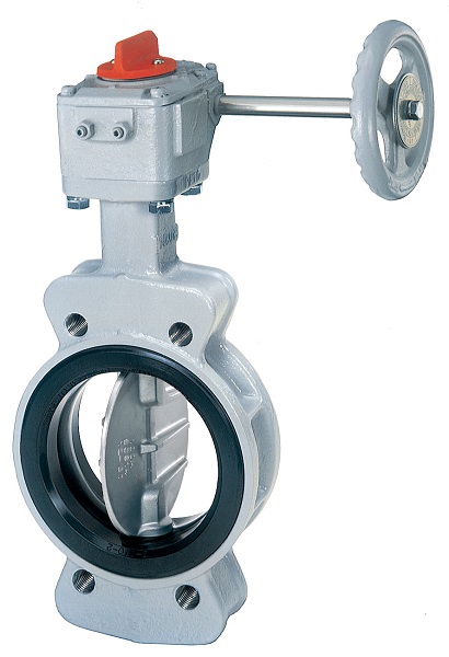 BUTTERFLY VALVE SEMI-LUGGED, W/WORM GEAR 24"