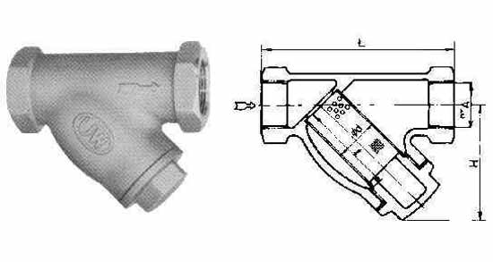 Y-STRAINER BRONZE SCREWED-END, 16KG-10A