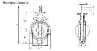 VALVE BUTTERFLY CAST IRON DIN, WAFER TYPE SERIES 50 250MM