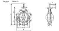 VALVE BUTTERFLY CAST IRON DIN, LUG TYPE SERIES 52 PN10 50MM