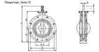 VALVE BUTTERFLY CAST IRON DIN, FLANGED TYPE #55 PN10 125MM