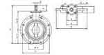 VALVE BUTTERFLY CAST IRON DIN, MONO FLANGED #56 PN6 600MM