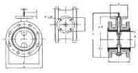 VALVE BUTTERFLY CAST IRON DIN, FLANGED SHORT #53 PN10 80MM