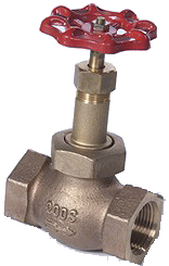 VALVE GLOBE DIN BRONZE PN32, BSP FEMALE THREADED 1/2"