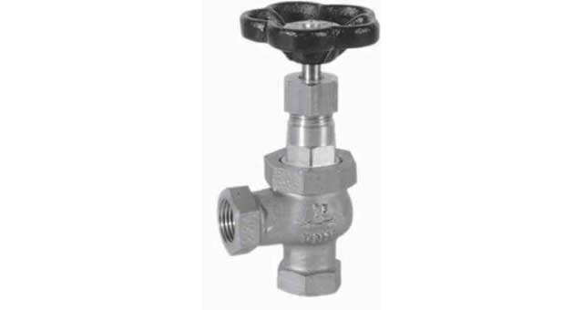 ANGLE VALVE DIN BRONZE SCREWED, #1276 3/4"