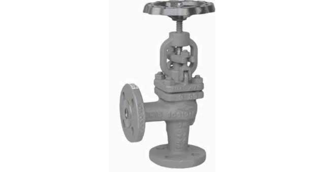 ANGLE VALVE DIN CARBON STEEL, FLANGED PN25/40 #418 100MM