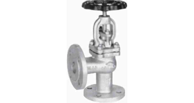 ANGLE VALVE NODULAR CAST IRON, DIN FLANGED PN10/16 #264 25MM