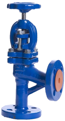 ANGLE VALVE SCREW DOWN CHECK, CAST IRON FLANGED PN16 DN80
