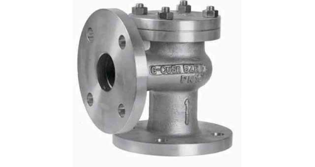 CHECK VALVE DIN BRONZE FLANGED, LIFT PN10/16 ANGLE #497 65MM