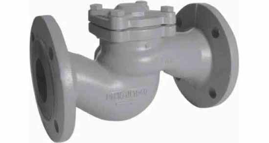 CHECK VALVE DIN C/IRON FLANGED, LIFT TYPE PN16 #77 DN 15