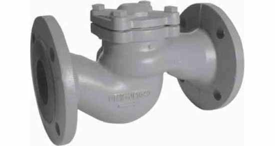 CHECK VALVE DIN C/IRON FLANGED, LIFT TYPE PN16 #101 DN 50