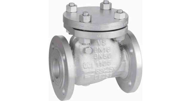 CHECK VALVE DIN CAST STEEL, FLANGED SWING PN16 #109 DN 65